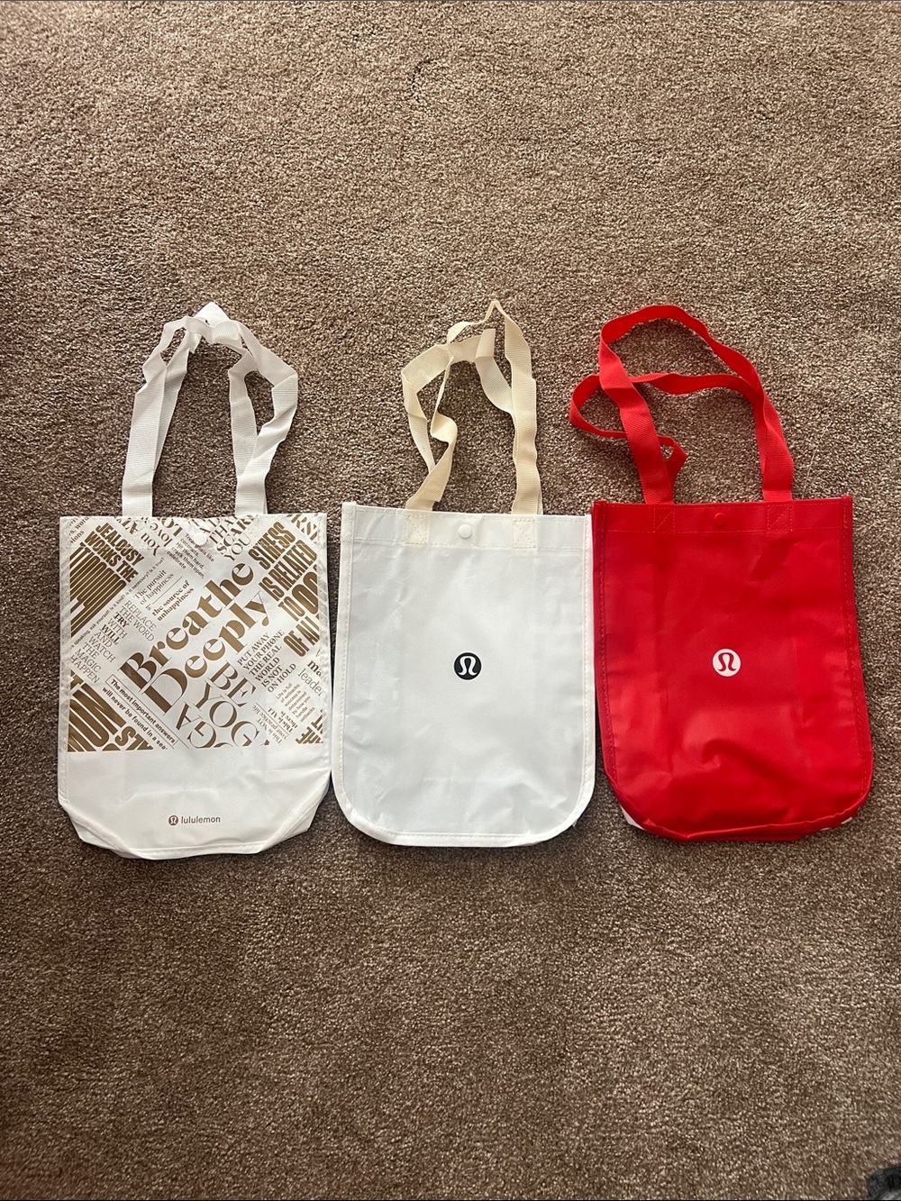 lululemon athletica reusable shopping totes